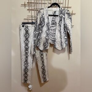 Mustard Seed Snake Print Pants Set